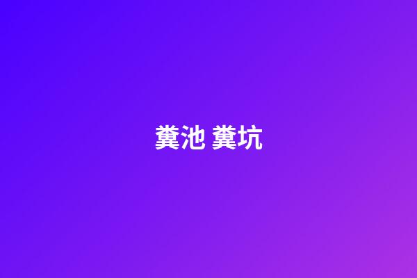 糞池 糞坑